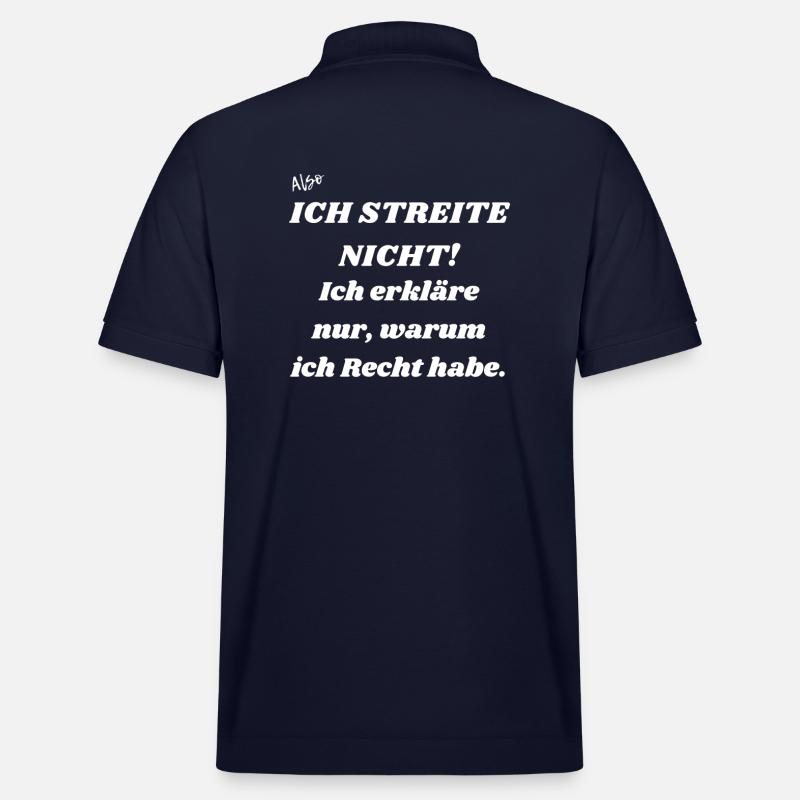 Ich streite nicht. - Stanley/Stella Unisex Bio-Poloshirt PREPSTER - Navy