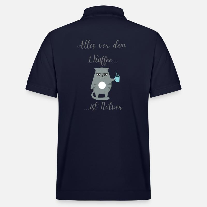 Kaffee und Katzenliebe - Stanley/Stella Unisex Bio-Poloshirt PREPSTER - Navy