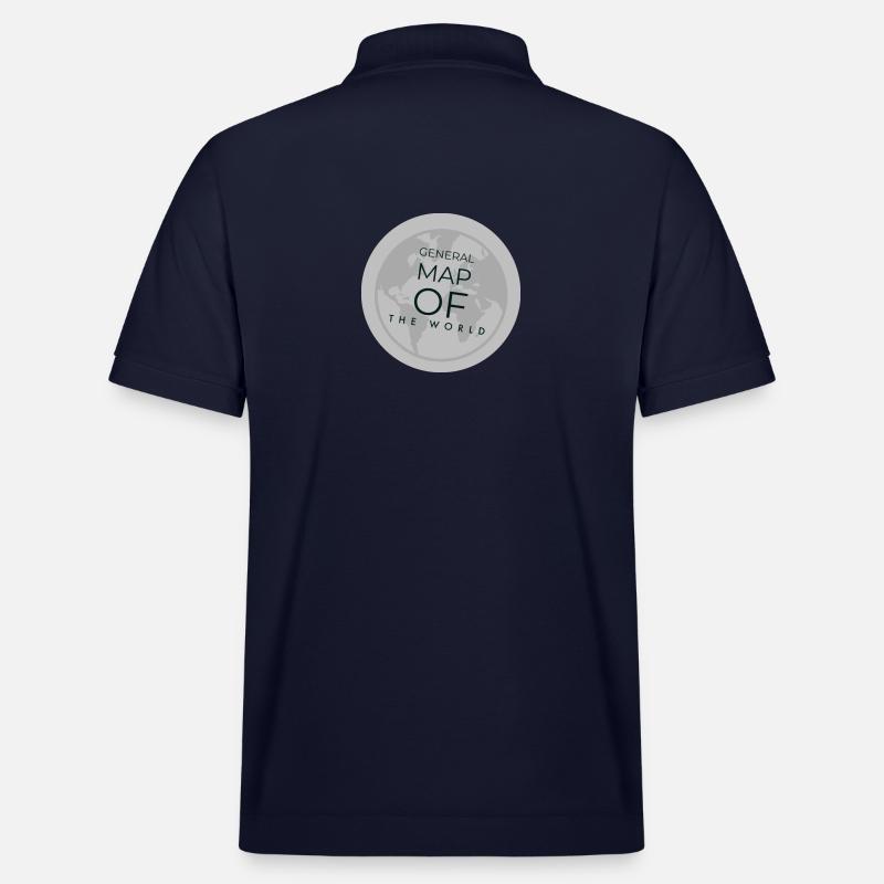 Übersichtskarte der Welt - Stanley/Stella Unisex Bio-Poloshirt PREPSTER - Navy