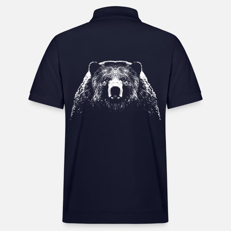 Bär / Kopf / Bear - Stanley/Stella Unisex Bio-Poloshirt PREPSTER - Navy
