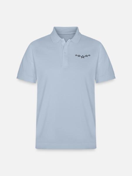 cool_stars_design_1c - Stanley/Stella Unisex Organic Polo Shirt PREPSTER - sky blue