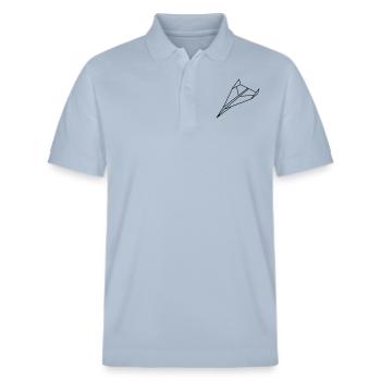 avion_ en_ papier_a1 - Polo PREPSTER bio Stanley/Stella Unisexe - bleu ciel - Devant - Roxy (174cm) & Andy (188cm)