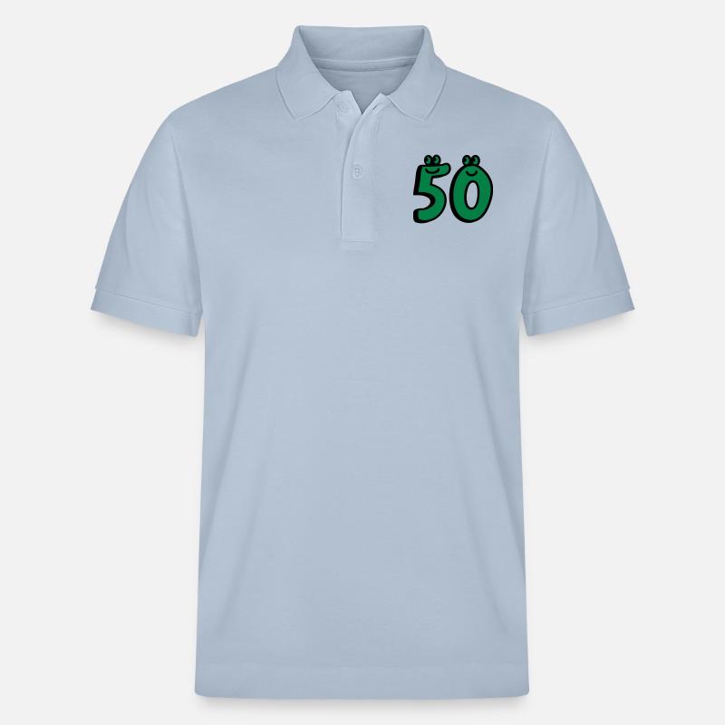 50 - Fünfzig - Stanley/Stella Unisex Bio-Poloshirt PREPSTER - sky Blue