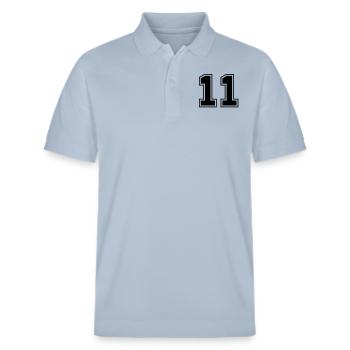 elf - Stanley/Stella Unisex Organic Polo Shirt PREPSTER - sky blue - Front - Roxy (174cm) & Andy (188cm)