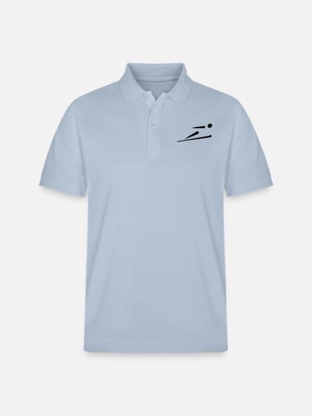 Ski jumping - Stanley/Stella Unisex Organic Polo Shirt PREPSTER - sky blue