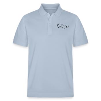 sourire - Polo PREPSTER bio Stanley/Stella Unisexe - bleu ciel - Devant - Roxy (174cm) & Andy (188cm)