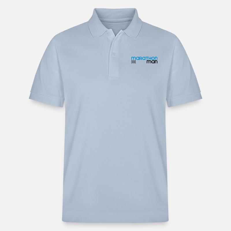 Marathon-Mann - Anpassbare - Stanley/Stella Unisex Bio-Poloshirt PREPSTER - sky Blue