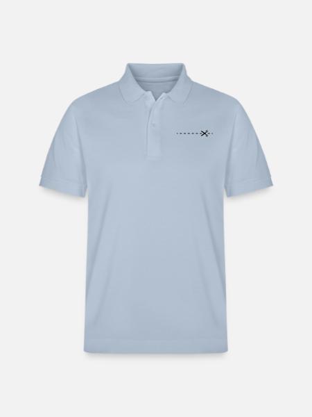 hier_aufschneiden - schere - shear - Stanley/Stella Unisex Bio-Poloshirt PREPSTER - sky Blue