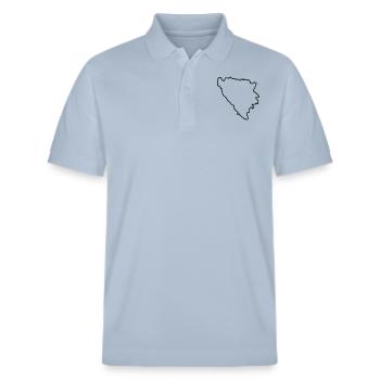 Bosnien Kontur - Stanley/Stella Unisex Bio-Poloshirt PREPSTER - sky Blue - Vorne - Roxy (174cm) & Andy (188cm)