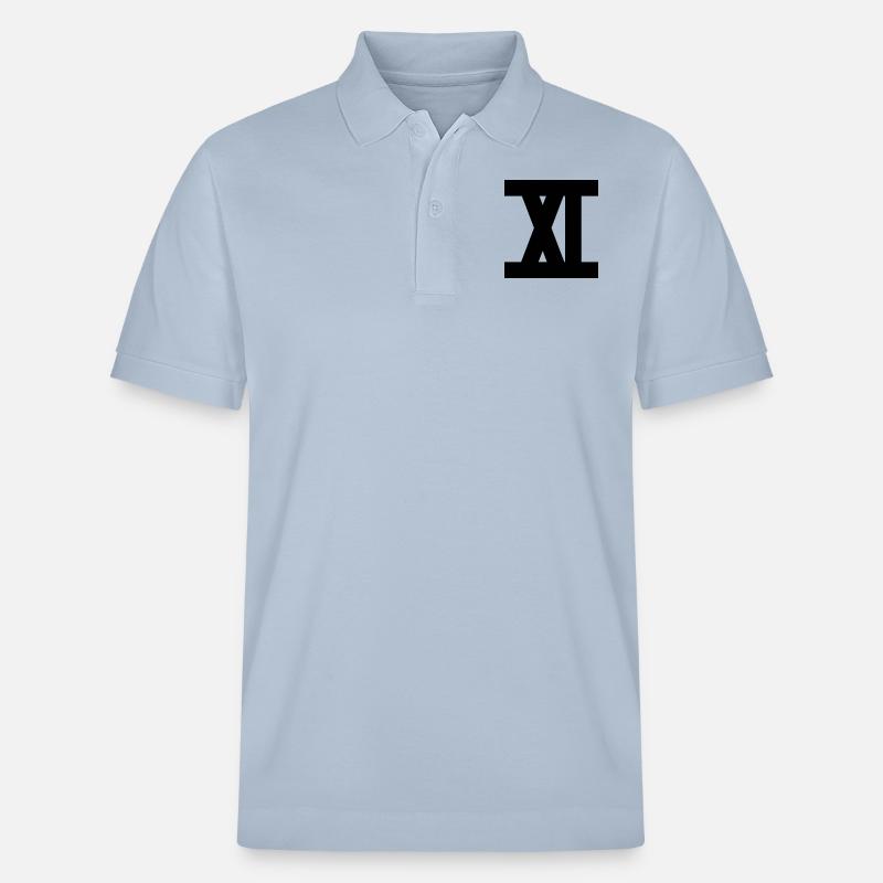 zahl 9 roemisch - Stanley/Stella Unisex Bio-Poloshirt PREPSTER - sky Blue