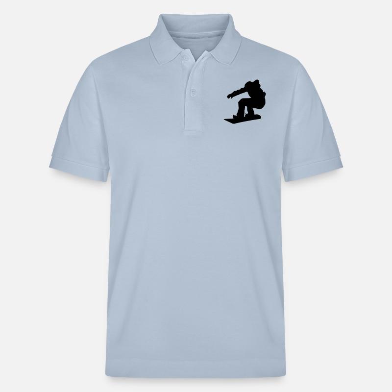 Snowboarder - Stanley/Stella Unisex Bio-Poloshirt PREPSTER - sky Blue