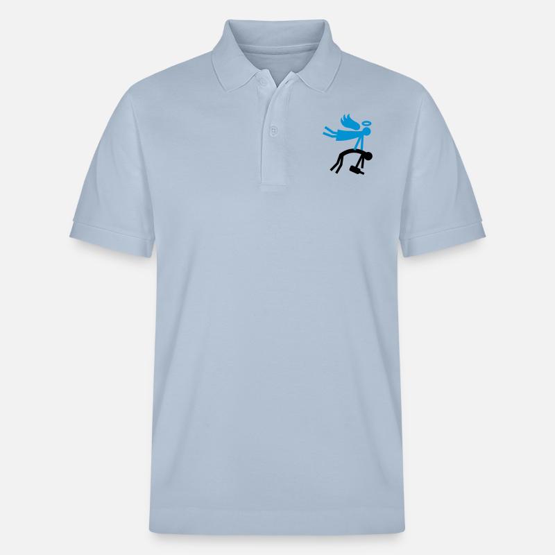Schutzengel - Besoffen - Stanley/Stella Unisex Bio-Poloshirt PREPSTER - sky Blue