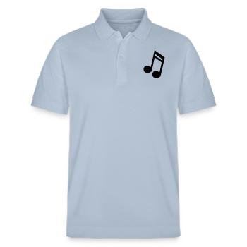 Score 16 notes de musique idée cadeau - Polo PREPSTER bio Stanley/Stella Unisexe - bleu ciel - Devant - Roxy (174cm) & Andy (188cm)