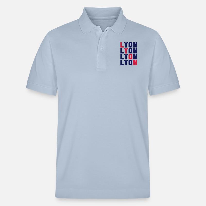 Lyon grid - Polo PREPSTER bio Stanley/Stella Unisexe - bleu ciel