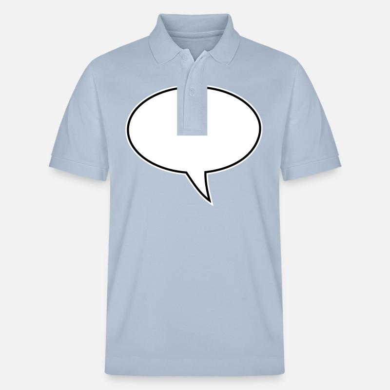 Sprechblase Design Rechts - Stanley/Stella Unisex Bio-Poloshirt PREPSTER - sky Blue