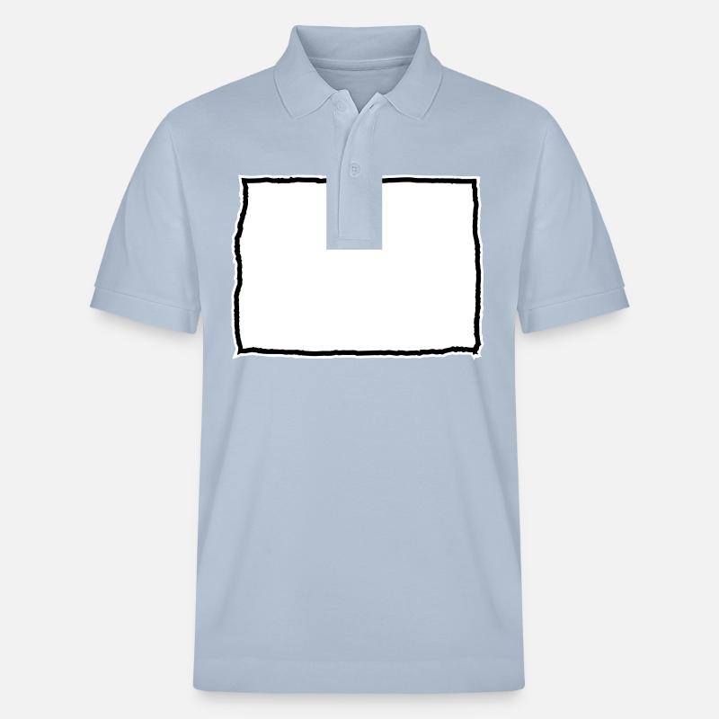 Namensschild in Tabellenformat - Stanley/Stella Unisex Bio-Poloshirt PREPSTER - sky Blue