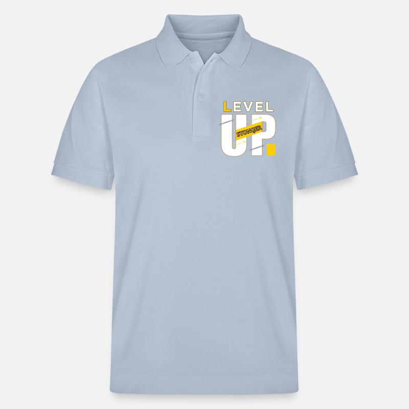 Level Up Puissance Graphique - Polo PREPSTER bio Stanley/Stella Unisexe - bleu ciel