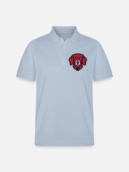 Dackel Maskottchen Logo - Stanley/Stella Unisex Bio-Poloshirt PREPSTER - sky Blue