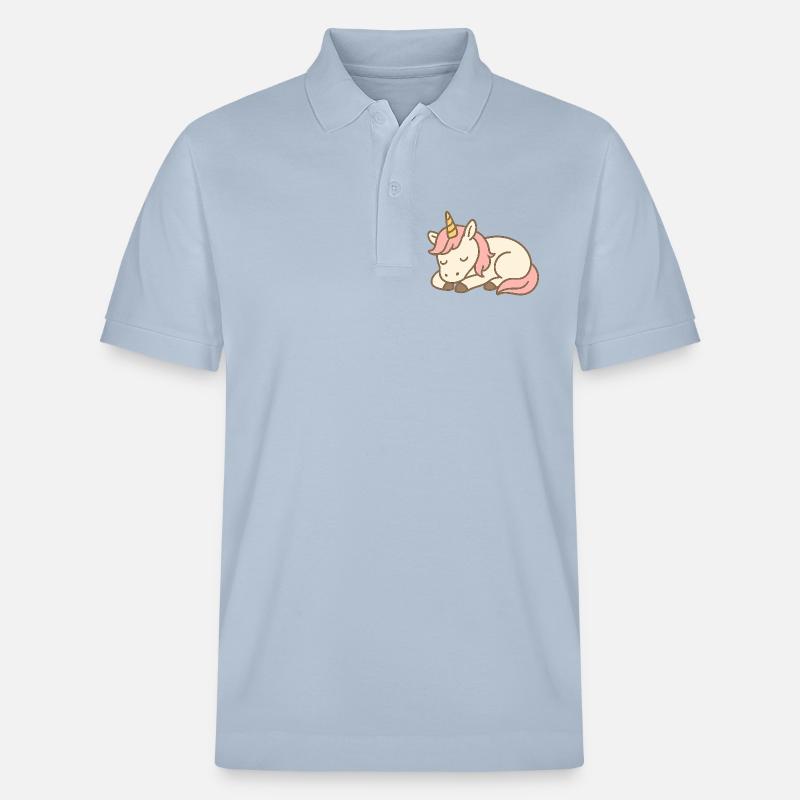 Schlafendes Einhorn - Stanley/Stella Unisex Bio-Poloshirt PREPSTER - sky Blue