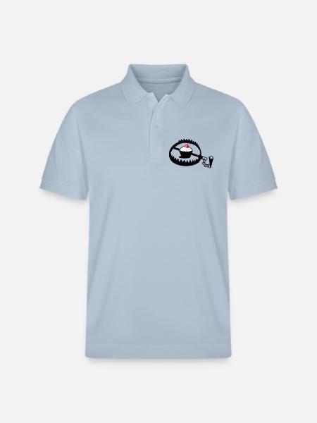 iron with cupcake - Stanley/Stella Unisex Organic Polo Shirt PREPSTER - sky blue