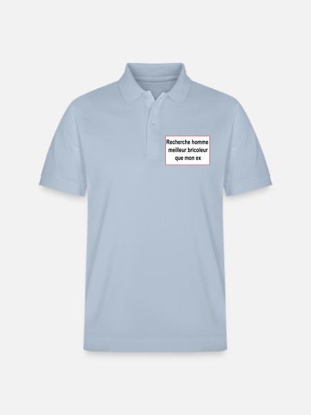 cherche homme - Polo PREPSTER bio Stanley/Stella Unisexe - bleu ciel