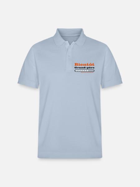 bientôt grand père  - Polo PREPSTER bio Stanley/Stella Unisexe - bleu ciel