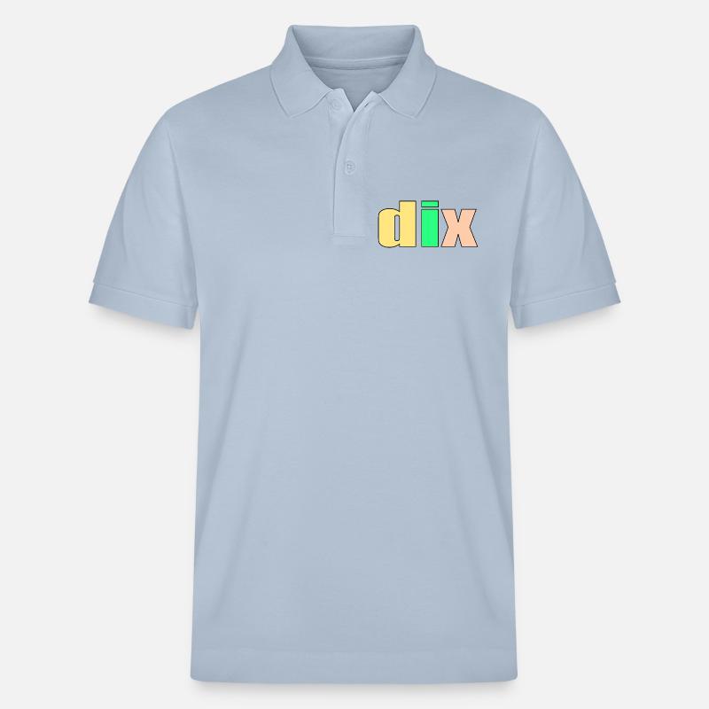 DIX 10 ans 10e anniversaire - Polo PREPSTER bio Stanley/Stella Unisexe - bleu ciel