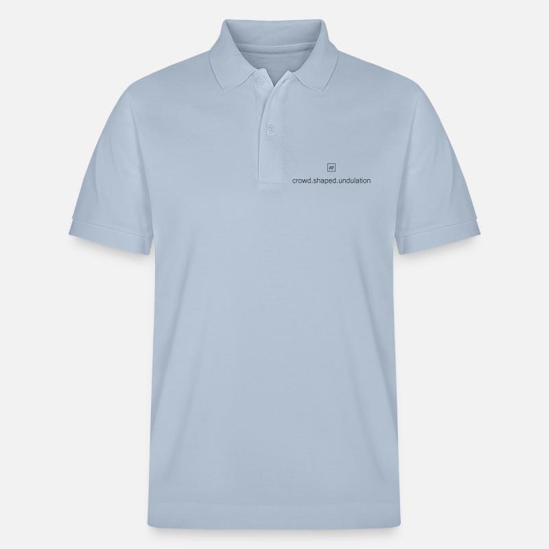 What3Words Amex (crowd.shaped.undulation) - Stanley/Stella Unisex Bio-Poloshirt PREPSTER - sky Blue