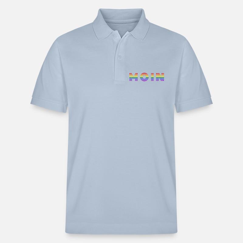 MOIN Regenbogen - Stanley/Stella Unisex Bio-Poloshirt PREPSTER - sky Blue