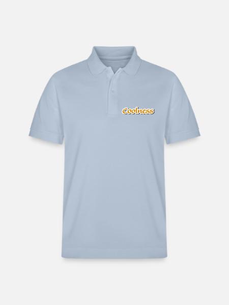 coolness claim Vectorgraphic - Stanley/Stella Unisex Organic Polo Shirt PREPSTER - sky blue