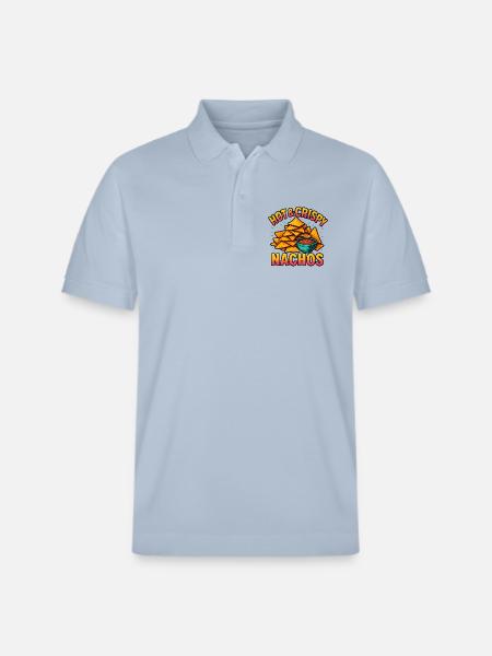 Heiße knusprige Nachos T-Shirt Design - Stanley/Stella Unisex Bio-Poloshirt PREPSTER - sky Blue