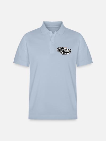 Muscle-Car-Power pur! - Stanley/Stella Unisex Bio-Poloshirt PREPSTER - sky Blue