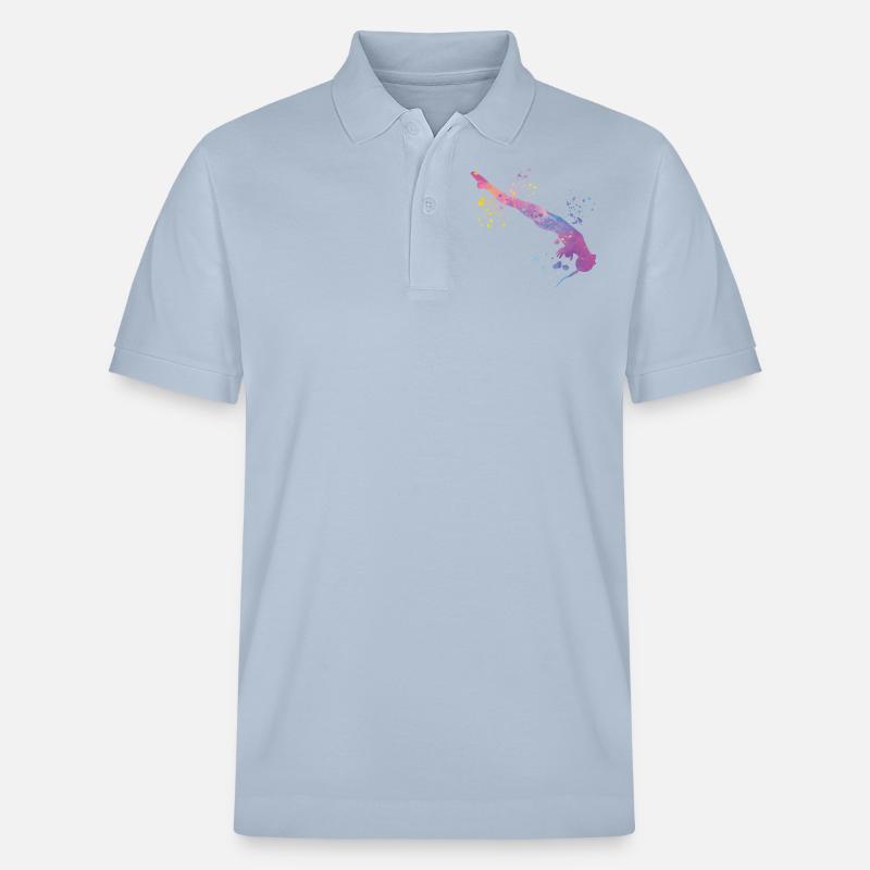 Synchronisierter Wassertaucher High Diver - Stanley/Stella Unisex Bio-Poloshirt PREPSTER - sky Blue