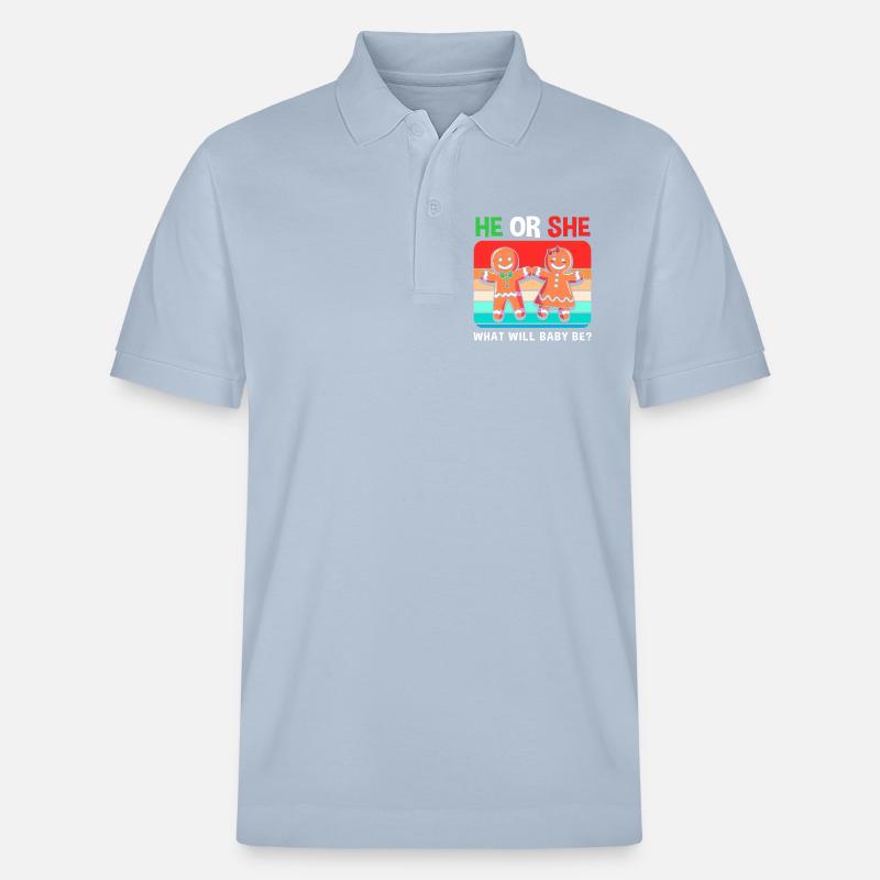 Werdender Papa werdende Väter Weihnachten - Stanley/Stella Unisex Bio-Poloshirt PREPSTER - sky Blue