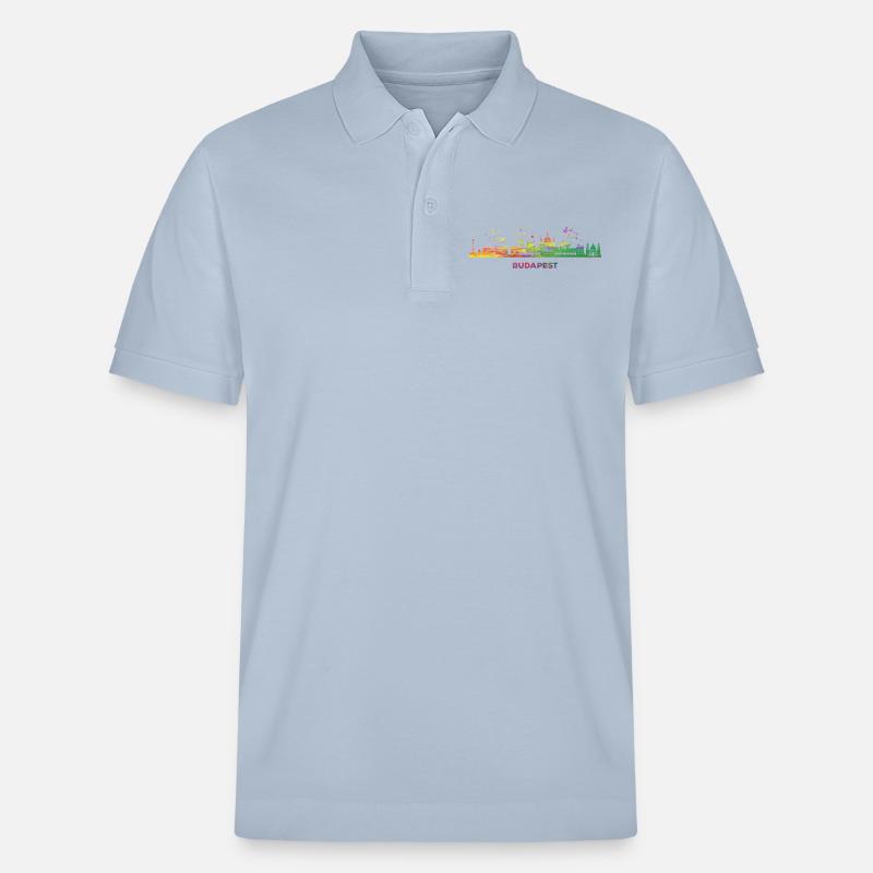 Budapester Skyline Budapest - Stanley/Stella Unisex Bio-Poloshirt PREPSTER - sky Blue