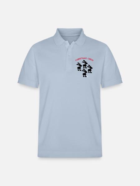Christmas - Stanley/Stella Unisex Organic Polo Shirt PREPSTER - sky blue