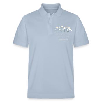 Gänseblümchen - Stanley/Stella Unisex Bio-Poloshirt PREPSTER - sky Blue - Vorne - Roxy (174cm) & Andy (188cm)