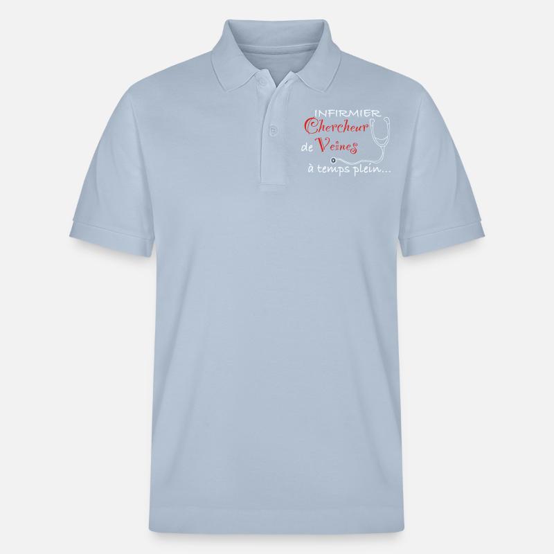 Infirmier chercheur de veines - Polo PREPSTER bio Stanley/Stella Unisexe - bleu ciel