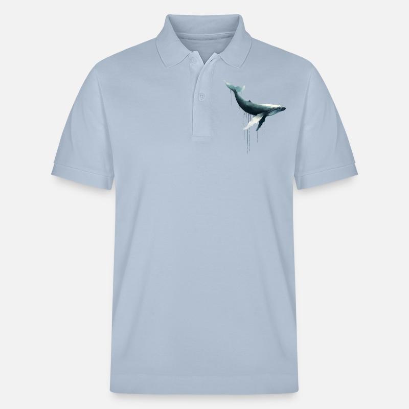 Buckelwal - Stanley/Stella Unisex Bio-Poloshirt PREPSTER - sky Blue