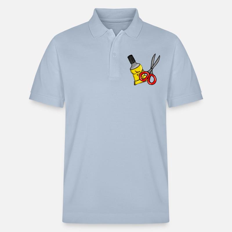 Schere und Kleber - Stanley/Stella Unisex Bio-Poloshirt PREPSTER - sky Blue