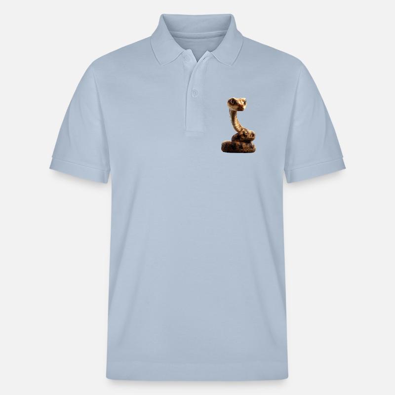 snake, python, cobra, rattlesnake, snakes - Stanley/Stella Unisex Organic Polo Shirt PREPSTER - sky blue