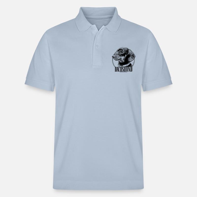 Dachshund Dackel Teckel - Stanley/Stella Unisex Bio-Poloshirt PREPSTER - sky Blue