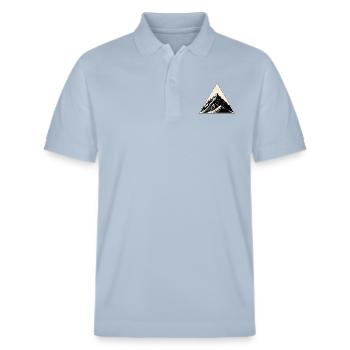 Bergsteigen, Bergsteigen, Bergsteigen - Stanley/Stella Unisex Bio-Poloshirt PREPSTER - sky Blue - Vorne - Roxy (174cm) & Andy (188cm)