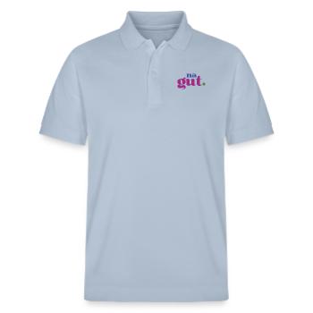 Entspannte Vibes für Gelassene & Gechillte. Na gut - Stanley/Stella Unisex Bio-Poloshirt PREPSTER - sky Blue - Vorne - Roxy (174cm) & Andy (188cm)