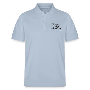 Ostalgie, DDR Kult ,Wir hatten ja nüscht (25) - Stanley/Stella Unisex Bio-Poloshirt PREPSTER - sky Blue - Vorne - Roxy (174cm) & Andy (188cm)