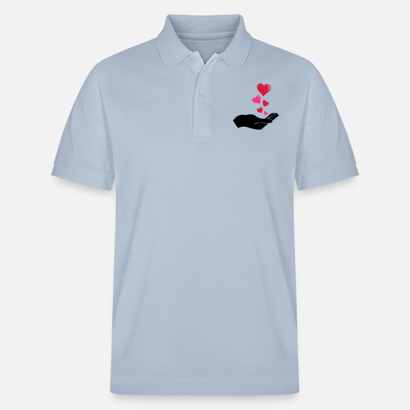 hand_herzen_002 - Stanley/Stella Unisex Bio-Poloshirt PREPSTER - sky Blue
