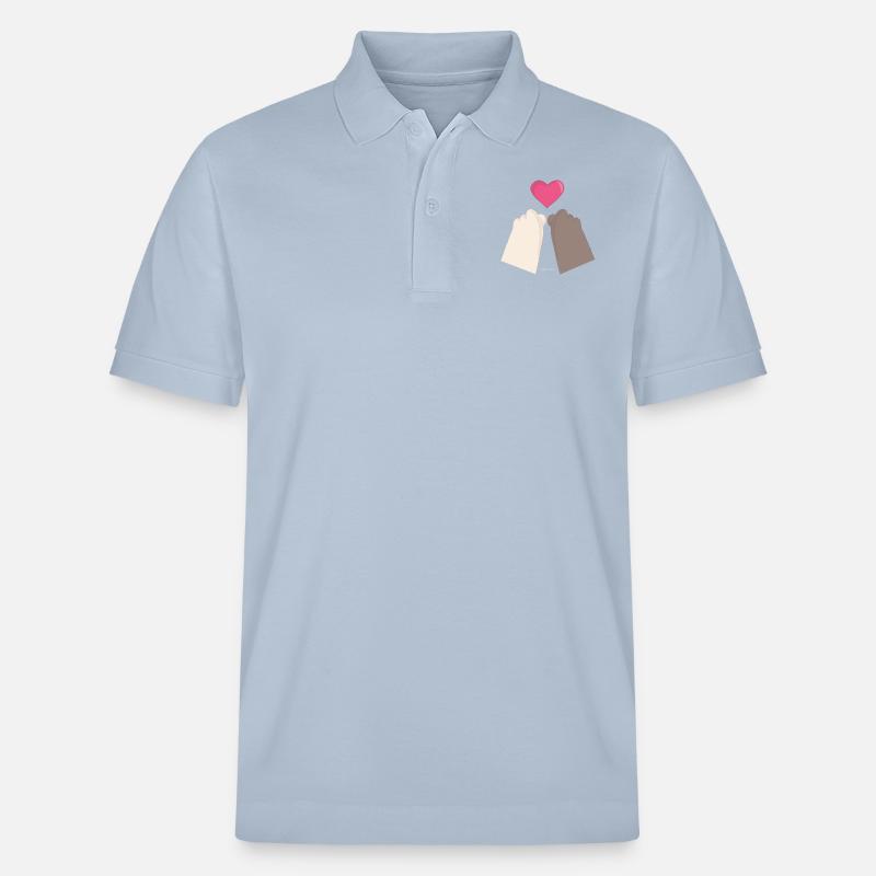 Lean & Loo Finger Herzen - Stanley/Stella Unisex Bio-Poloshirt PREPSTER - sky Blue