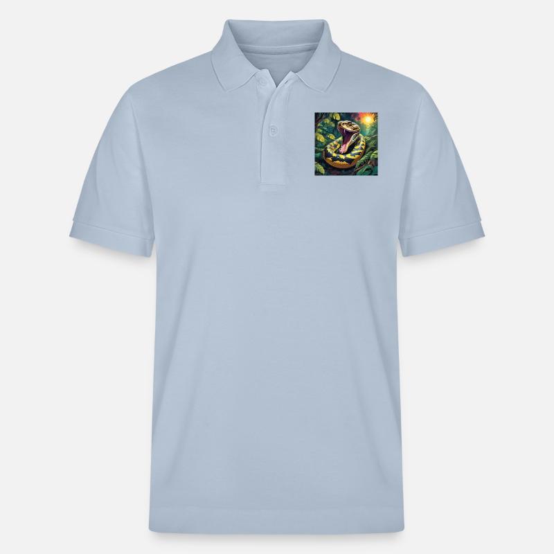 Serpent python - Polo PREPSTER bio Stanley/Stella Unisexe - bleu ciel