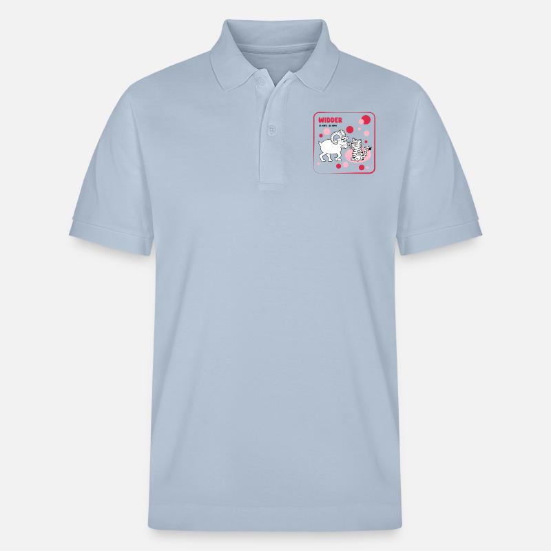 Sternzeichen Widder - Stanley/Stella Unisex Bio-Poloshirt PREPSTER - sky Blue