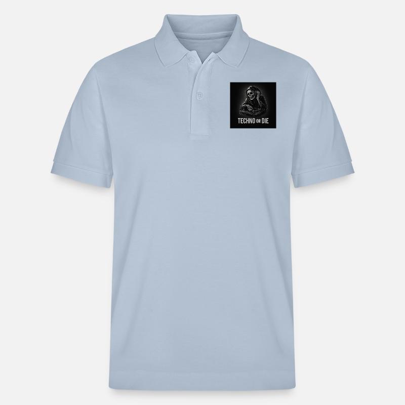 Techno or DIE - Stanley/Stella Unisex Bio-Poloshirt PREPSTER - sky Blue